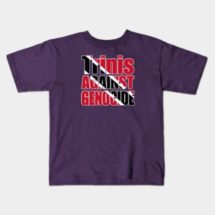 Trinis Against Genocide - Flag Colors - Double-sided Kids T-Shirt